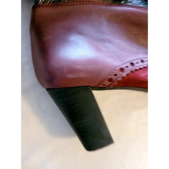 Hispanitas Red Leather Glove Heel Booties - Size 9 - Picture 7 of 11